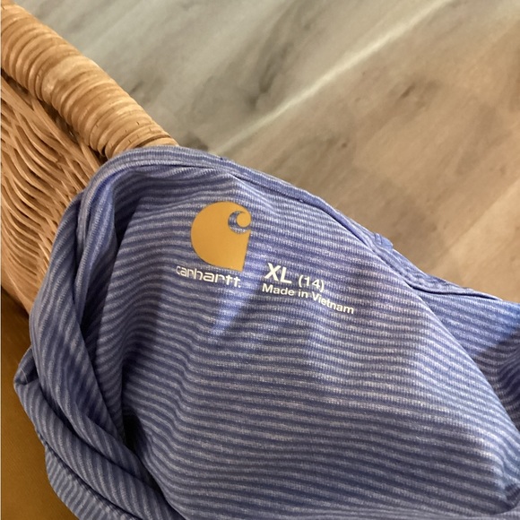 EUC Carhartt Force stripe blue hoodie size M - Picture 4 of 8